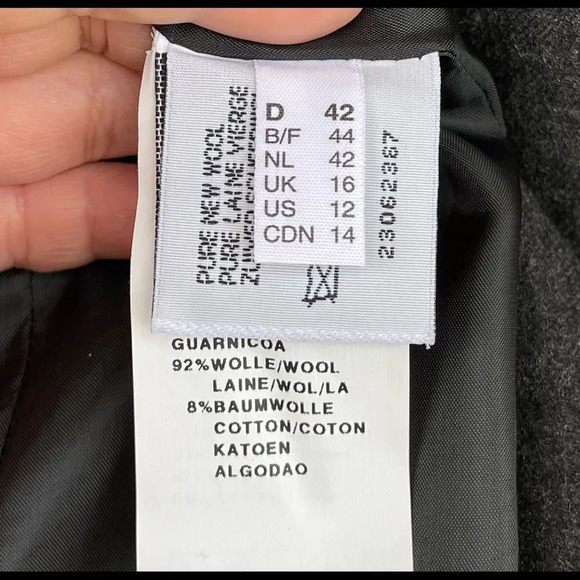 Louis Feraud Virgin wool floral embroidery jacket size 12 - Picture 13 of 13